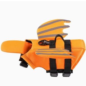Orange Refective Canine Winged Life Preserver and Swim Vest